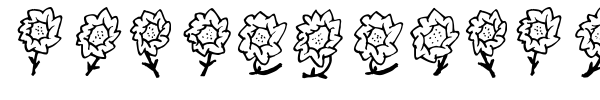 FE Majas Flowers font preview